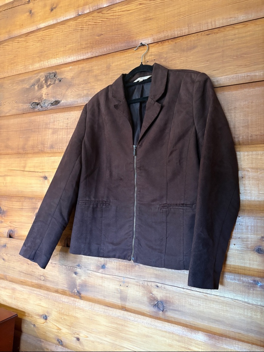 Y2K Tradition Size 12 Zipper Down Suede Jacket